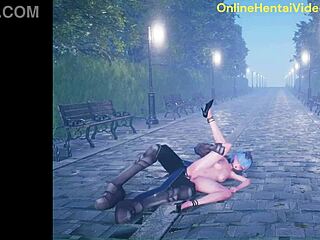 Cute anime girl dances before intense hentai banging