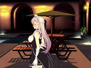 Belfast dragged me to the pool for a wild blowjob in Azur Lane fantasy.