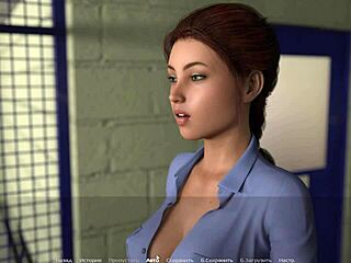 Office FFM Threesome with Deepthroat and Anal in Echoes of Lust Gameplay