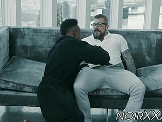 hunky rocco steele rams his thick rod in black jock