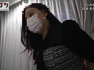 sexy asian babe with big tits subtly touches and teases