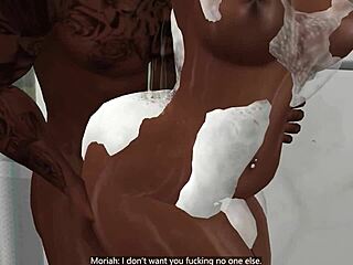 Mae Bangs Step-Brother Moriah in Early Morning Shower