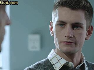 Hairy stud participates in foot fetish threesome with twinks