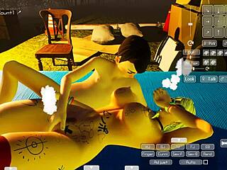 Gal rides shota in wild hentai game with big tits squirting. Tattoo adds edge.