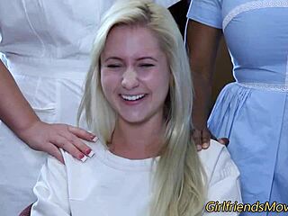 Redhead Lesbian Gets Eaten Out in Steamy Girl-on-Girl Session