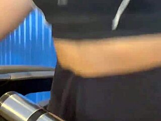 pussy training hot in crowded bathroom with creampie and orgasm 😍