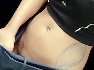 pussy training hot in crowded bathroom with creampie and orgasm 😍