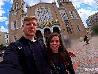 Ever seen a color splash shower turn into steamy sex in Athens?