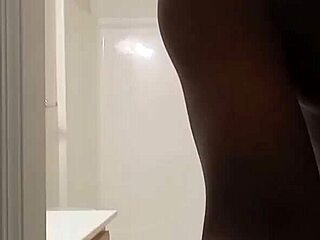 Solo babe stroking herself with a mirror selfie for all to see.