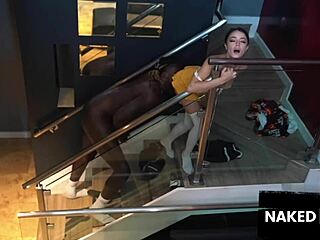 I’m shoving this big black dick deep into her petite white cervix!