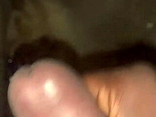 Teasing with a big cock while stroking solo in secret.