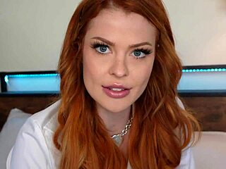 Elly Clutch, the redhead co-ed, lures tutor in lingerie