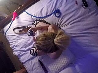 Hidden camera catches Mossimo and Roxy with a monster dildo!