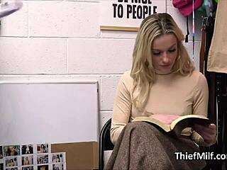 Caught this cougar sneaking dildos from the office