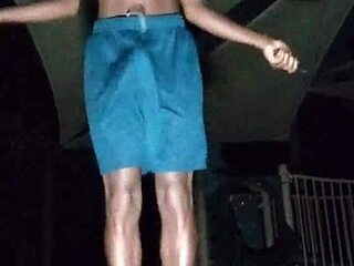 yo, wanna see my skinny roommate work out in the dorm?