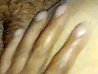 my bf's fingers drive me wild on my oiled hairy slit