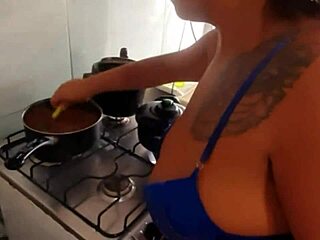 Brazilian babe handles huge cock with brutal blowjob skills. She’s wild with big tits on display!