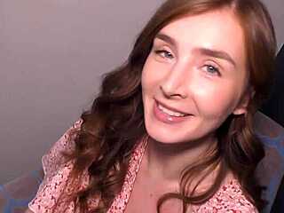 Katie Cooper hunts big black cock in hotel lobby. Bareback interracial pounding with girl next door shakes the room.