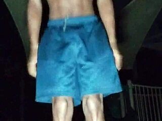 yo, wanna see my skinny roommate work out in the dorm?