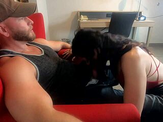 white trash wife gagging hard on cum swallow after rough play