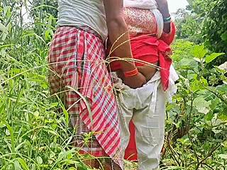 yo, my girlfriend’s getting pounded outdoors in the forest!