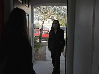 Brunette Sinn Sage Drills Ariex X's Perfect Pussy with Dildo