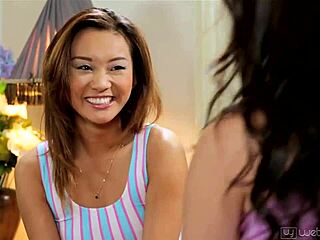 dude, Alina Li and Holly Michaels licking pussy at WebYoung