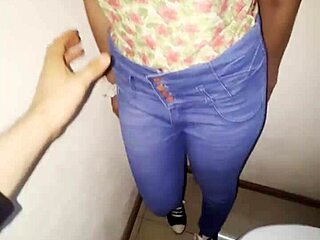 Skinny college student gets wild at a holiday party. She’s banging in the bathroom with natural tits out.