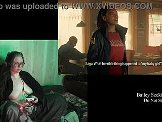 Naked playthrough of Alan Wake 2, part 2, featuring BBW character with big tits and glasses