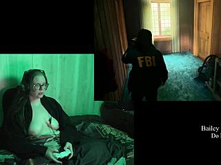 Naked playthrough of Alan Wake 2, part 2, featuring BBW character with big tits and glasses