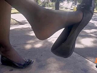 Shoeplay in Stockings and Flats—Wow, Can You Handle This Sexy Tease?