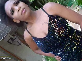 Big tits ebony rides huge producer cock after fake casting interview! 😘