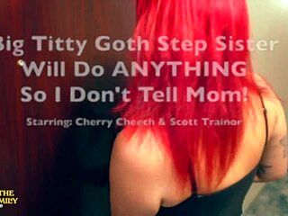yo, my big titty goth latina step sis sucks cock like a pro, cherry cheech kills it