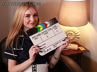 Fit trainer with big tits jerks me off in gym