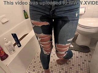 Amateur Cutie’s Pee Desperation Turns into Wild Golden Shower Scene.