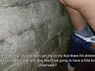 Couple caught peeing and banging hard in public behind church