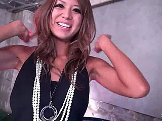 Skinny Japanese Teen Mikuni Maisaki Teases to Suck and Swallow