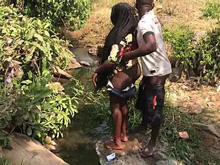 A Quicky by the Riverside with Asian Pornstar and Monster Cock Outdoor.