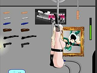 Let's Play Dark Castle With Toys In Pussy And Anal Action