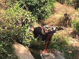 A Quicky by the Riverside with Asian Pornstar and Monster Cock Outdoor.