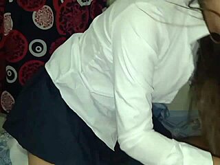 my hijastra in that school skirt drives me crazy, i can’t help but take her hard, oops!