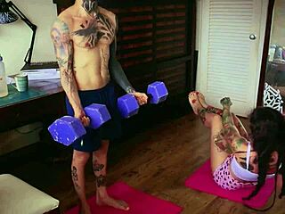 Training with stepsister ends with her draining my cum hard