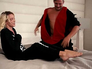 gorgeous blonde kenna james rides hard with boyfriend nathan bronson in rough play