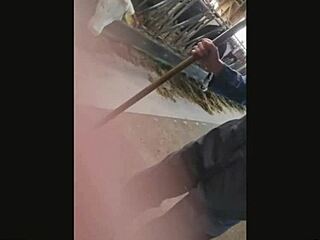 Straight Farmer Guy Convinced for Handjob on Country Ranch