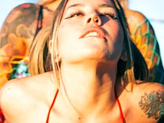 brazilian gushi and ski get close during steamy photo session