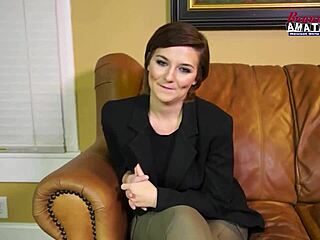 Kylie with short hair absolutely owns sucking cock like a pro. Her shaved pussy takes a pounding doggystyle.