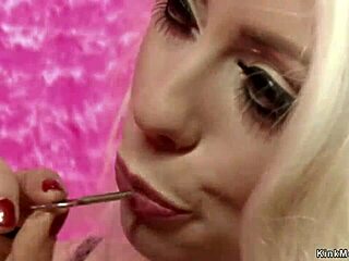 Blonde Lesbians Masturbate and Anal Play Hard!