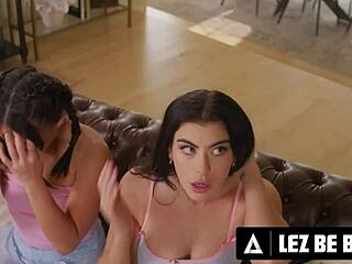 lez be bad with petite milf liv revamped dominating sitters kimmy and gal with strapon