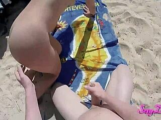 join a steamy beach adventure with sexydeas in doggystyle pov action