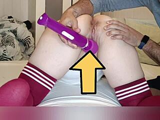 My first casting with intense vibrations driving me to orgasm in pantyhose doggystyle